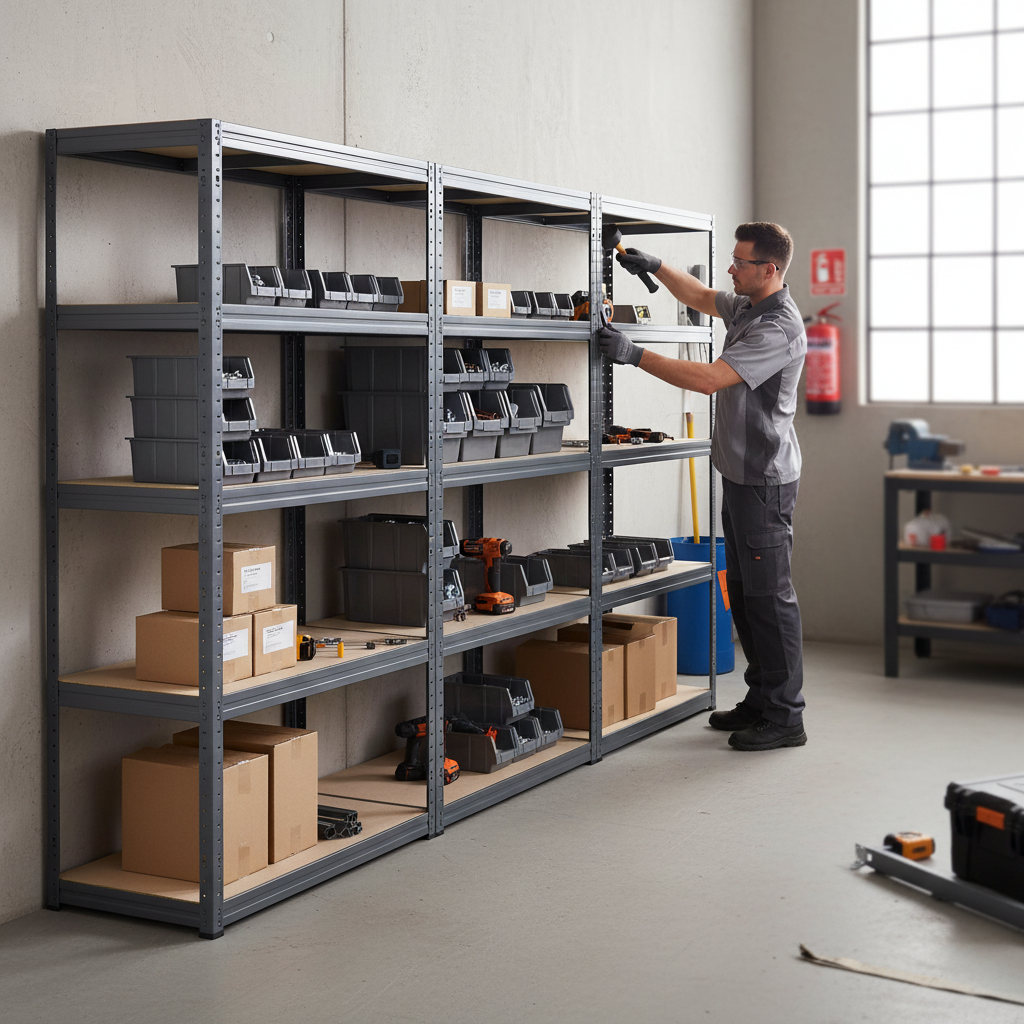 Premium Garage Shelving - 1800mm High - 200/280kg Capacity - Grey - Front view