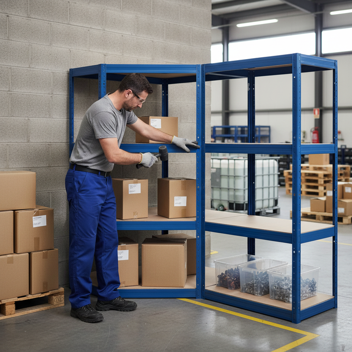 Premium Corner Shelving Unit - 1600mm High - 200/280kg Capacity - Front view