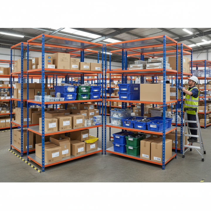 Premium Industrial Shelving - 2440mm High, 340kg Capacity, Steel Construction - Side view