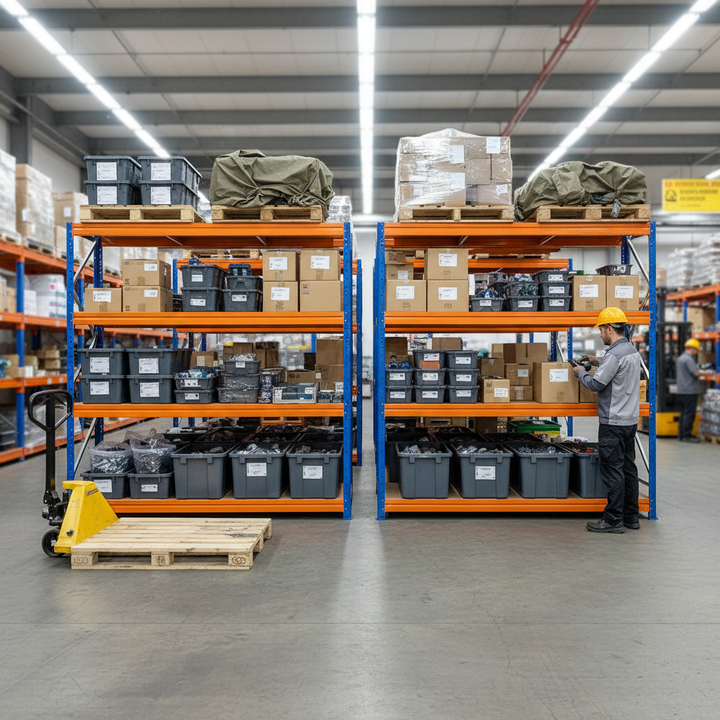 Premium Heavy Duty Industrial Shelving - 1770mm High - 600kg Capacity - Side view