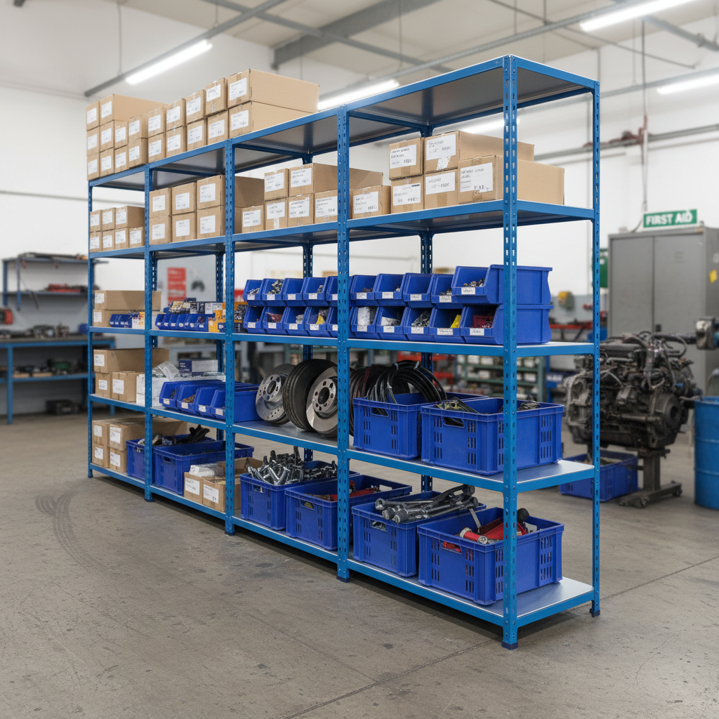 Professional Heavy Duty Industrial Shelving - 2440mm High, 200kg Capacity - Front view