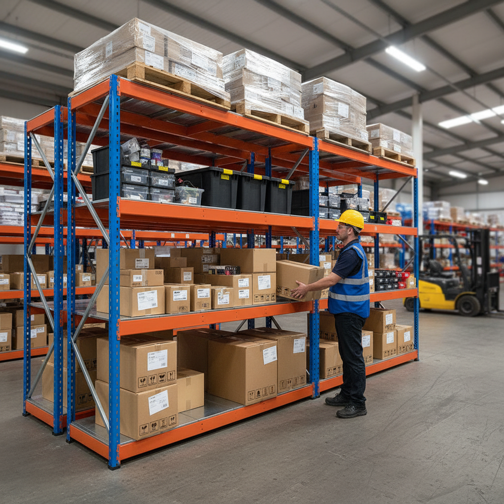 Heavy Duty Industrial Steel Shelving - 1980mm High - 800kg Capacity - Side view