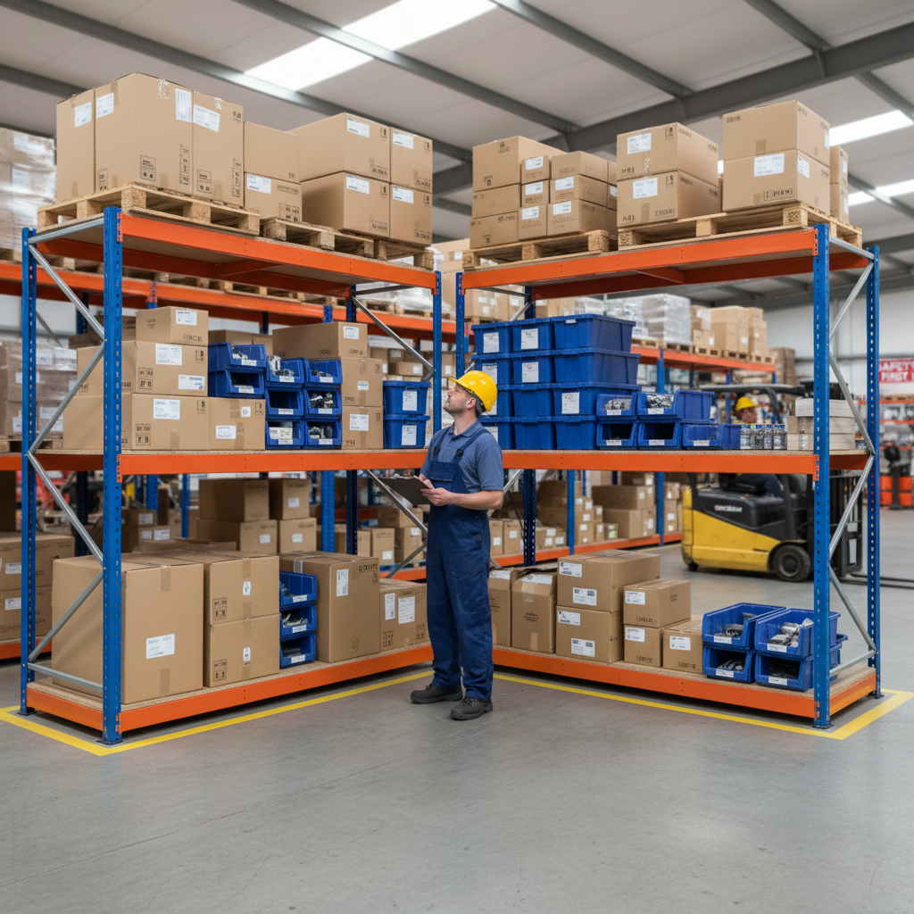 Heavy Duty Industrial Shelving - 3050mm High - 800kg Capacity - Chipboard - Side view