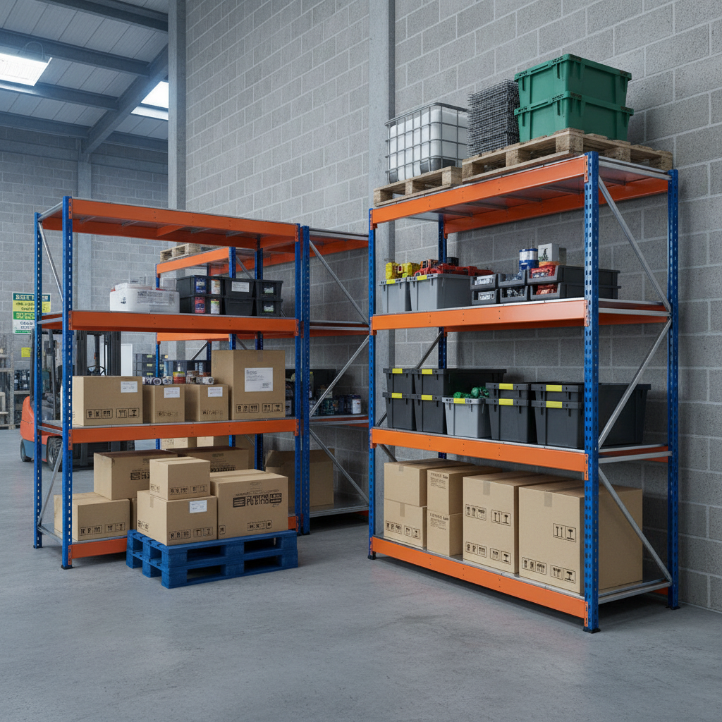 Premium Heavy Duty Steel Shelving - 1980mm High - 800kg Capacity - Front view