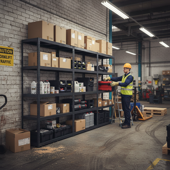 Heavy Duty Metal Shelving Unit - 1800mm High - 90/130kg Capacity