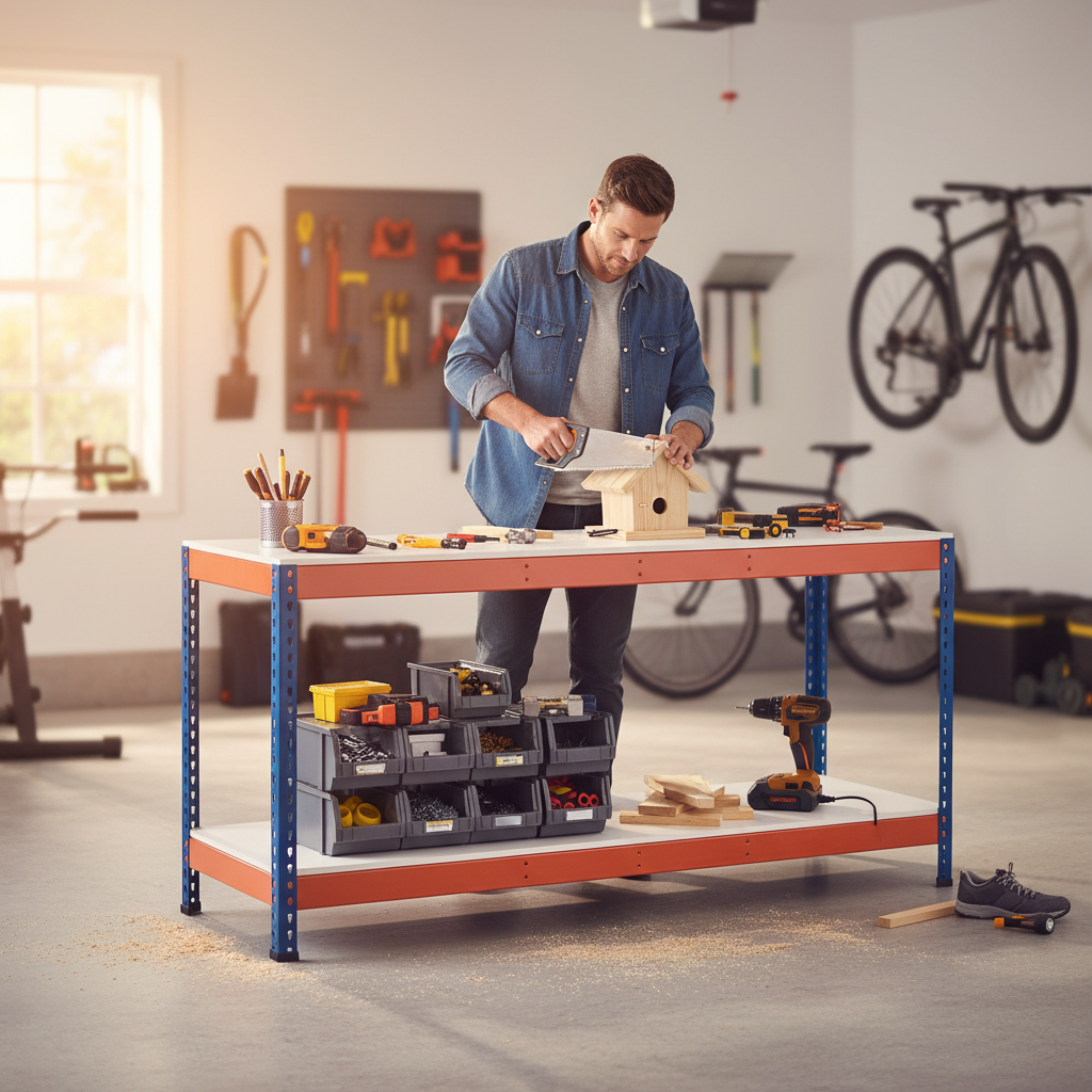 Heavy Duty Workbench - 915mm High - 800kg Capacity - Melamine Finish - Side view