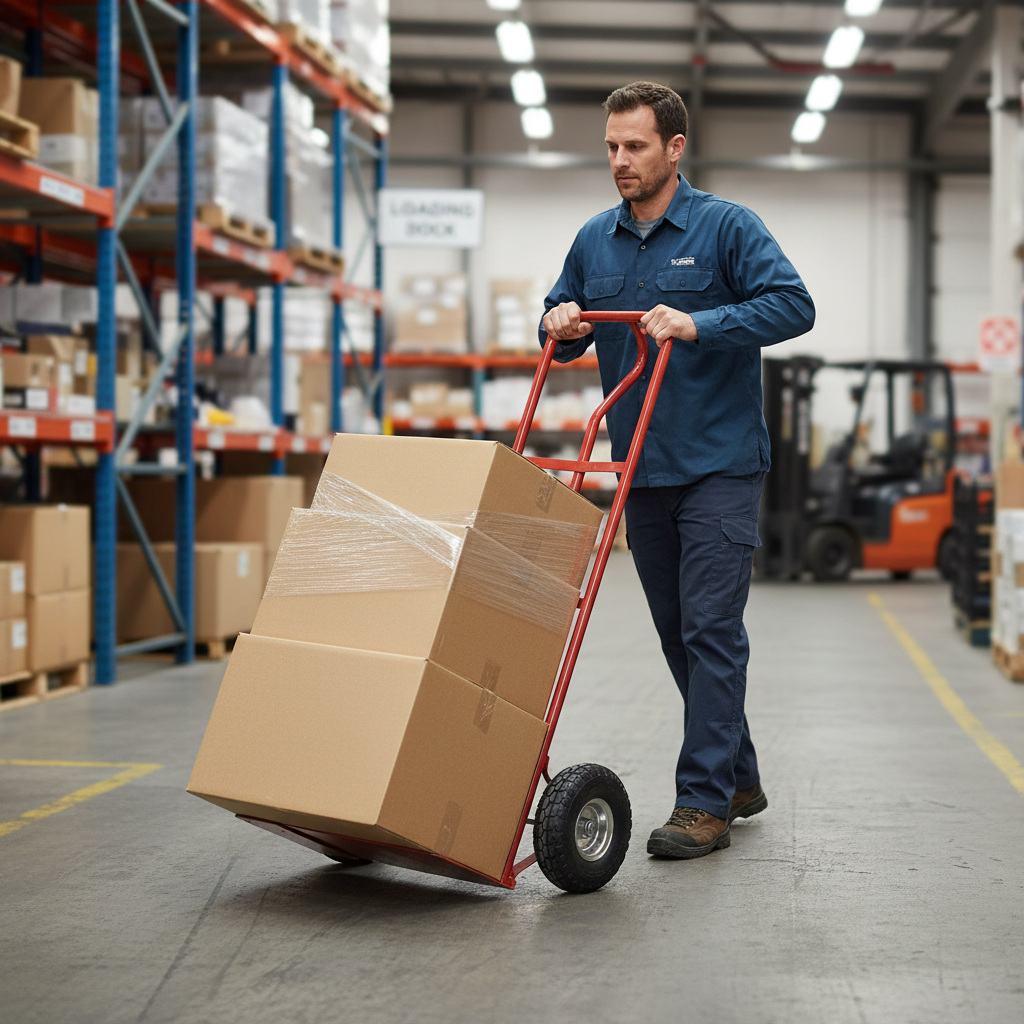 Heavy Duty P Handle Sack Truck - 250kg Load Capacity - Side view