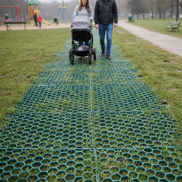 Premium Grass Protection Mats for Outdoor Use - Side view