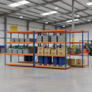 Pack of 3 Heavy Duty Industrial Shelving - 2000mm High - 500kg Capacity