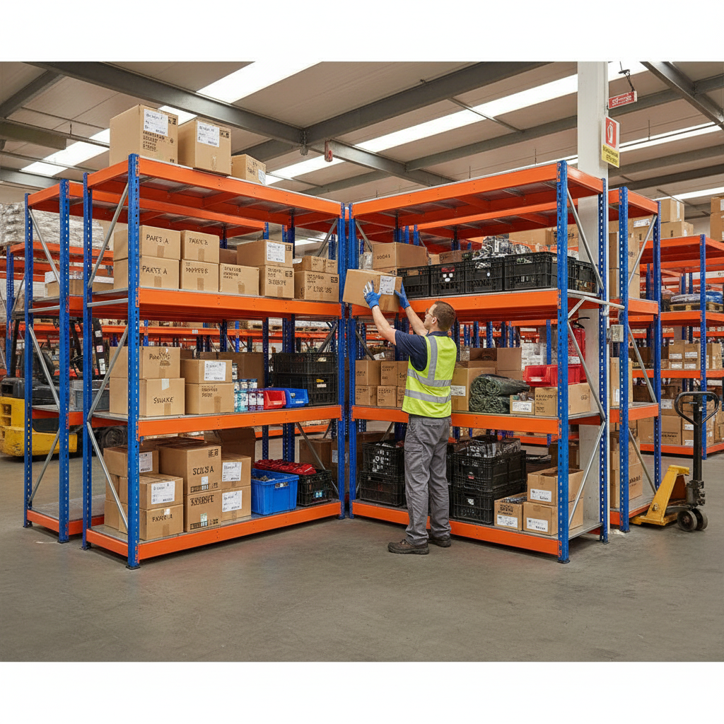 Premium Heavy Duty Steel Shelving - 1980mm High - 800kg Capacity - Side view
