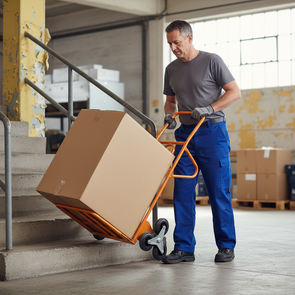 Heavy Duty Stairclimber Sack Truck with 200kg Load Capacity - Side view