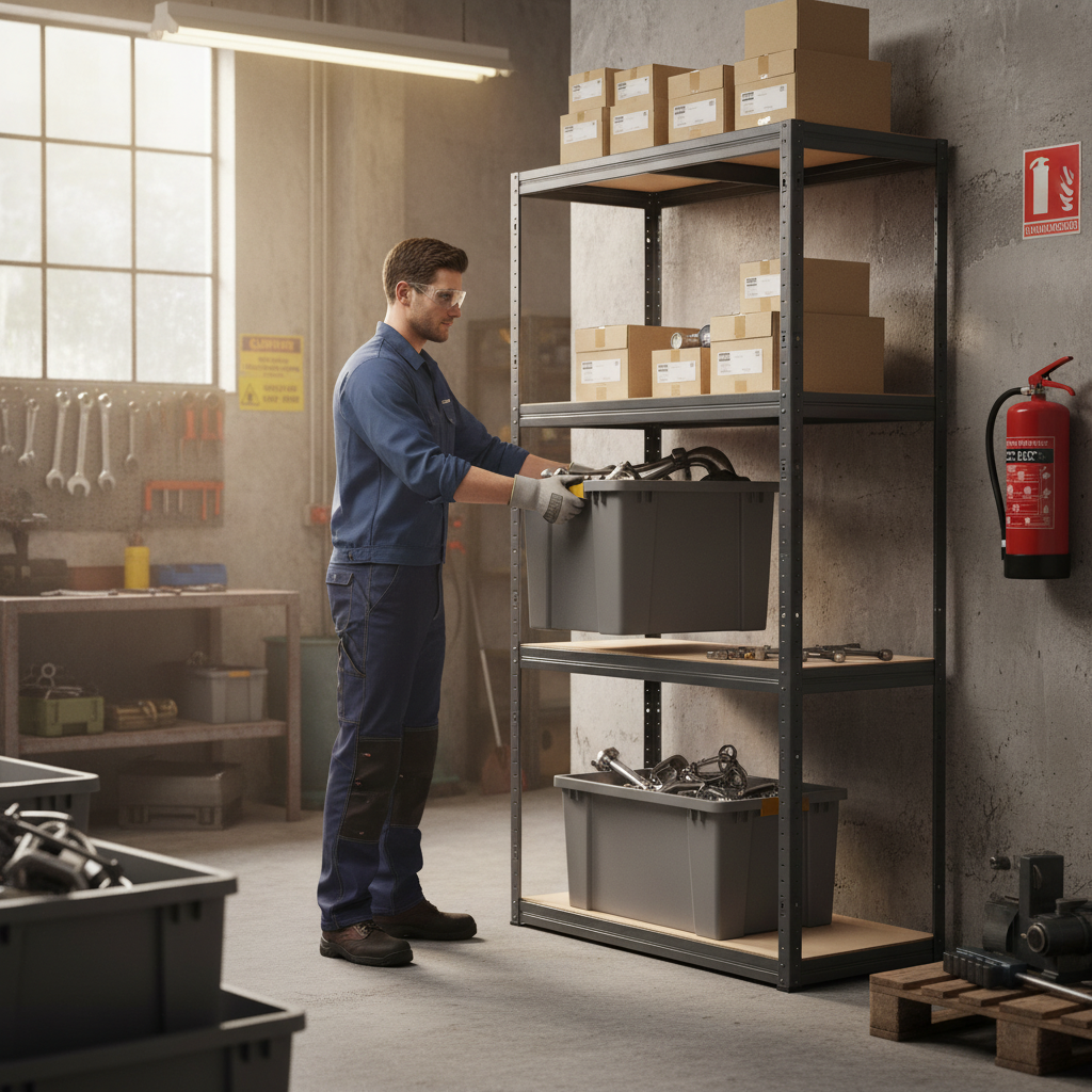High-Performance Industrial Shelving Unit - 1600mm High - 200kg Capacity - Grey - Front view