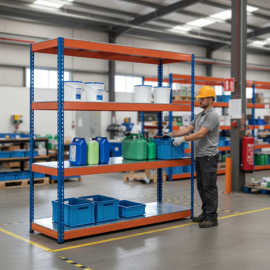 Premium Heavy Duty Steel Shelving - 3050mm High - 800kg Capacity - Front view