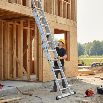 Professional Square Rung Triple Extension Ladders - 5 Sizes Available