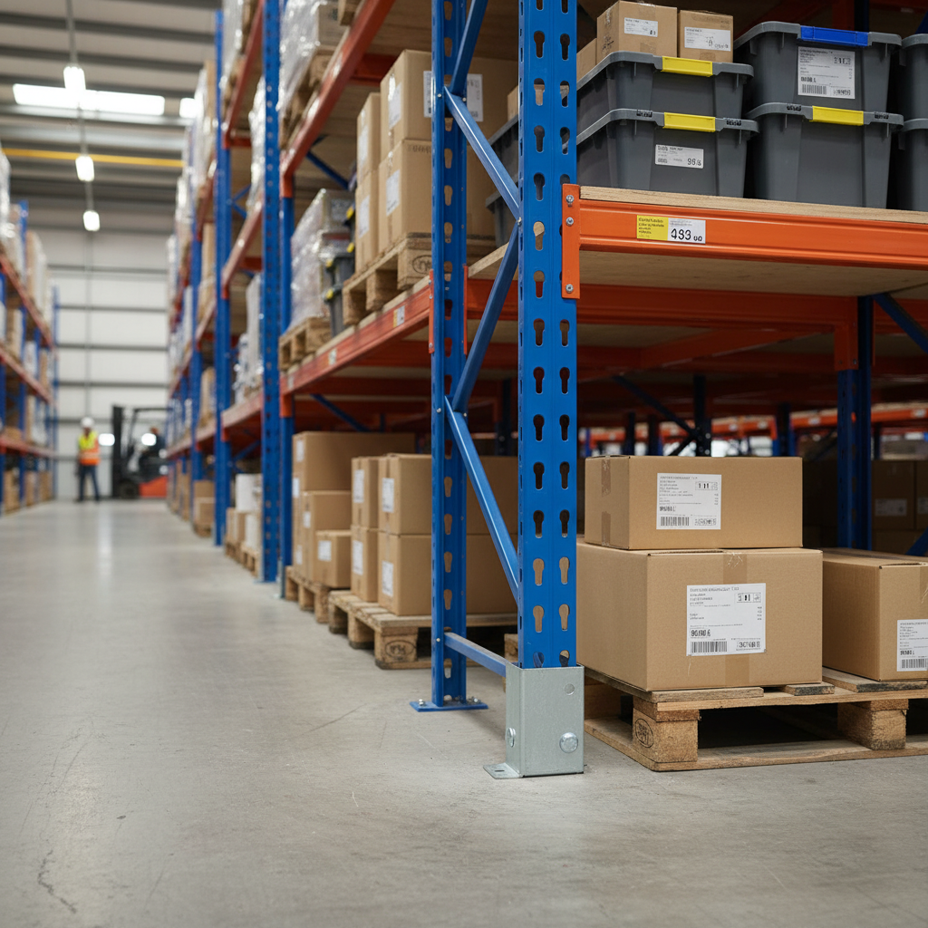 Premium Steel Feet for Shelving - Galvanised, Single or Double - Side view