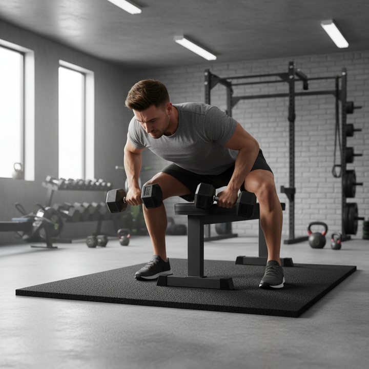 Premium Leisure Gym Floor Matting - Durable and Shock Absorbent - Side view