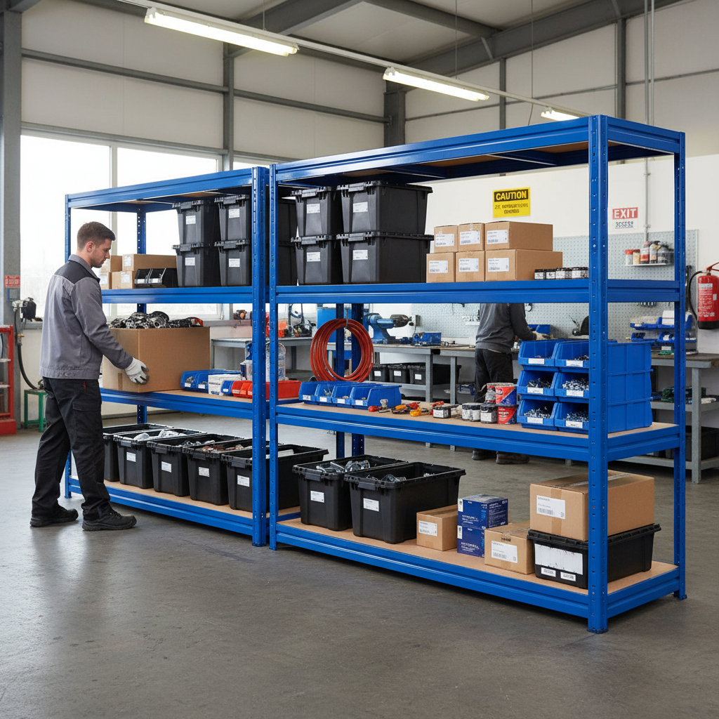 Premium Heavy Duty Garage Shelving - 1770mm High - Up to 600kg Capacity - Front view