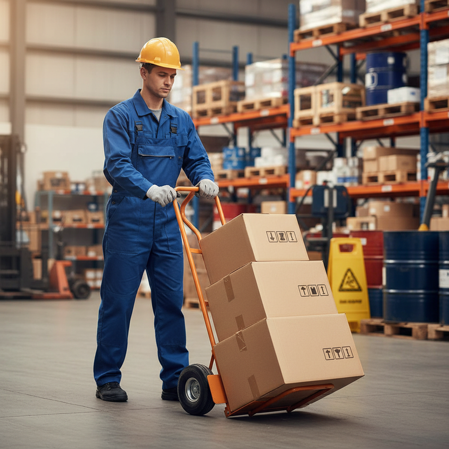 Heavy Duty Folding Toe P Handle Sack Truck - 200kg Capacity - Front view