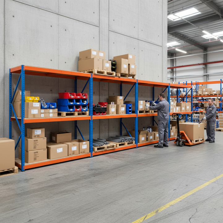 Heavy Duty Industrial Shelving System - 1980mm High - 800kg Capacity - Side view