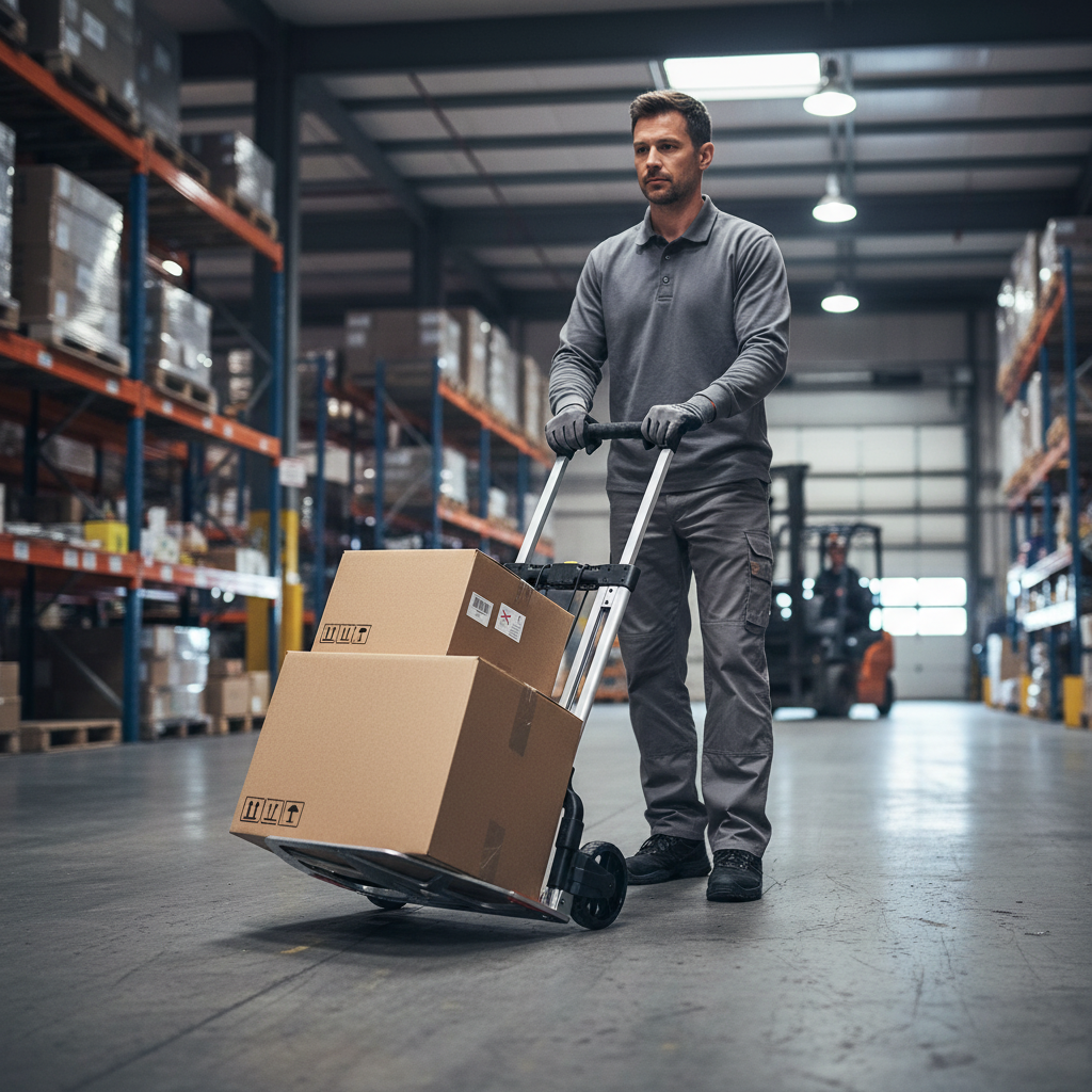 Heavy Duty Telescopic Folding Sack Truck - 125kg Load Capacity - Side view