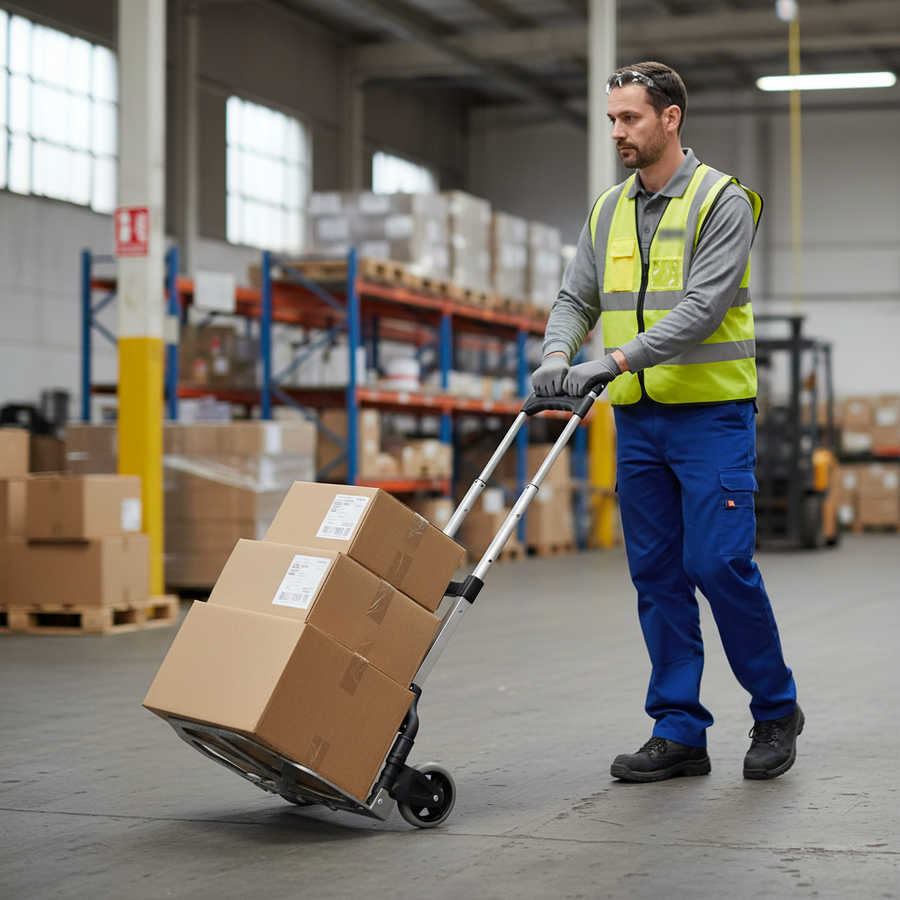 Premium Telescopic Folding Sack Truck - 60kg Load Capacity - Front view