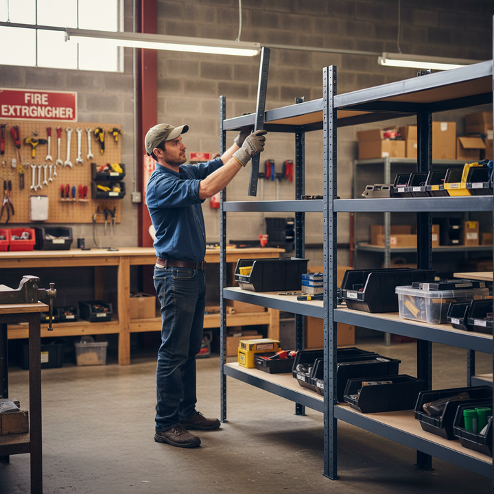 Premium Set of 2 Additional Shelves for Heavy Duty Shelving Units - Front view