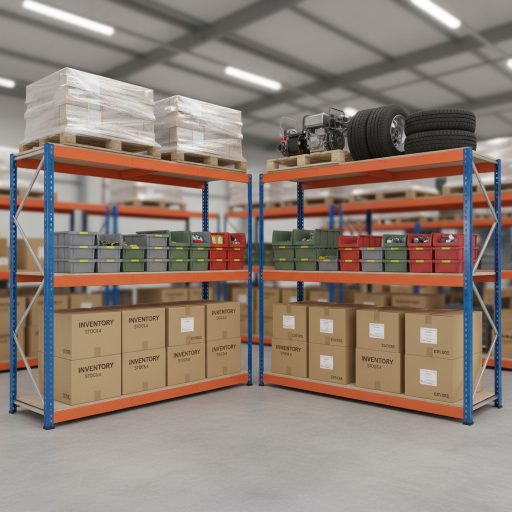 Heavy Duty Industrial Shelving - 3050mm High - 800kg Capacity - Chipboard - Front view