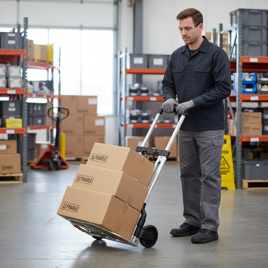 Heavy Duty Telescopic Folding Sack Truck - 125kg Load Capacity - Front view
