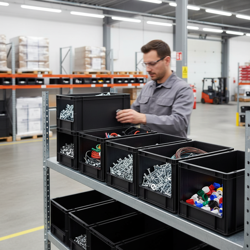 Open Front Euro Containers - Durable and Robust for Storage - Side view