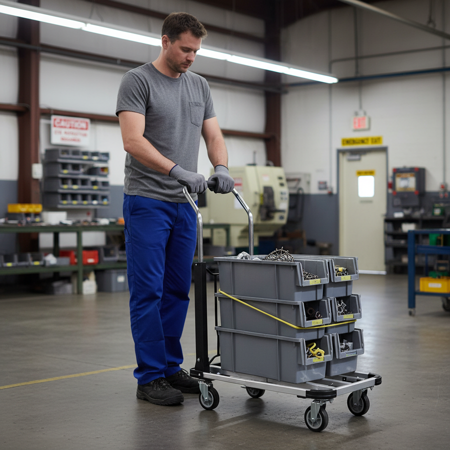 Heavy Duty Extendable Folding Trolley - 100kg Capacity - Front view