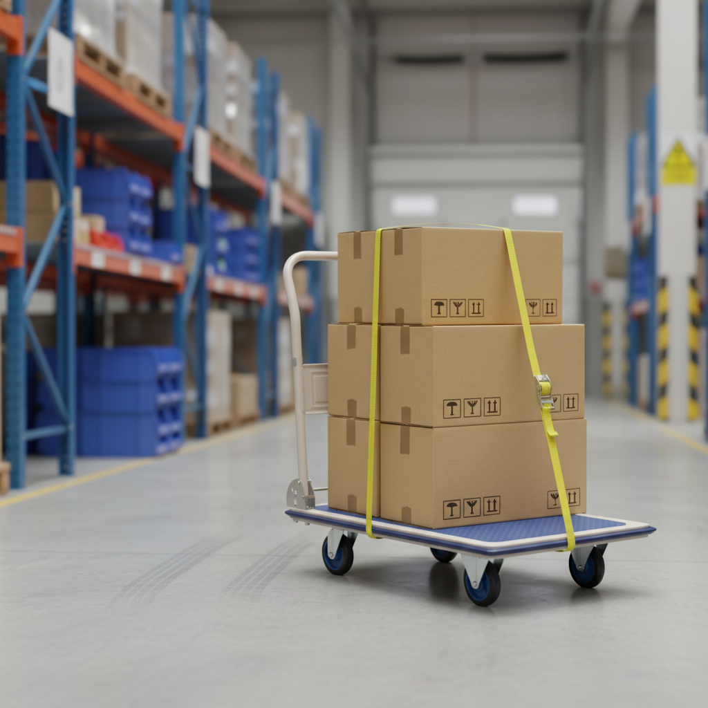 Heavy Duty Folding Platform Trolley with 300kg Load Capacity - Front view