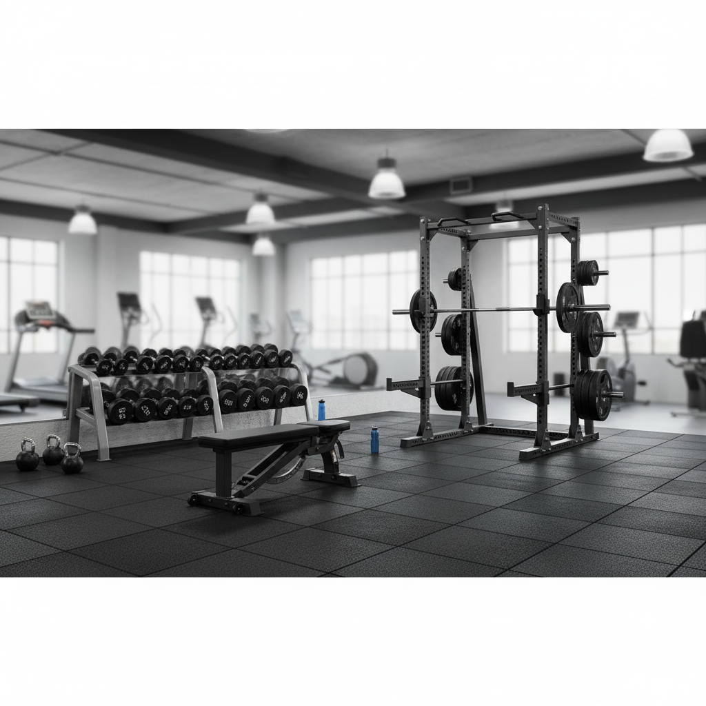Premium Leisure Gym Floor Matting - Durable and Shock Absorbent - Front view