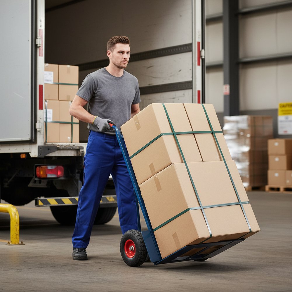 Heavy Duty Sack Truck with 300kg Load Capacity - Side view