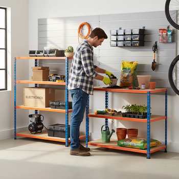 Heavy Duty Workbenches - 990mm High - 200kg Capacity - Chipboard - Blue/Orange