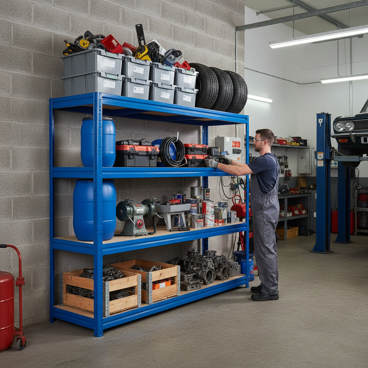 Heavy Duty Garage Shelving - 1770mm High - Supports Up to 600kg - Side view