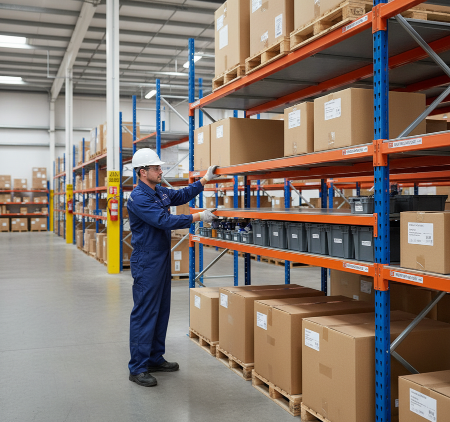 Additional Steel Shelf for Industrial Shelving - Heavy Duty Design - Front view
