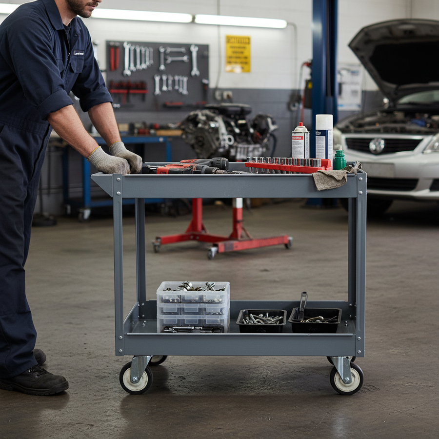 Heavy Duty Workshop Trolleys with 250kg Load Capacity - Front view