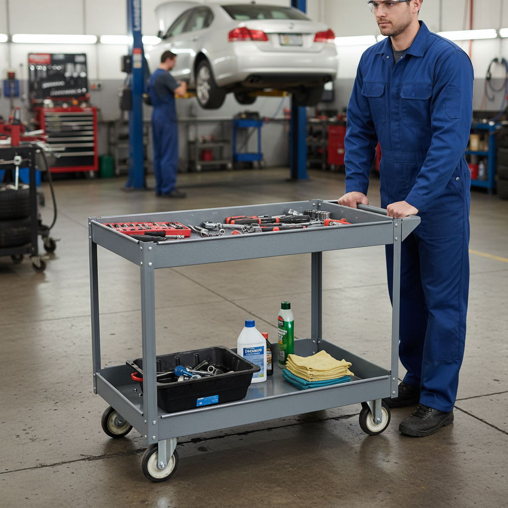 Heavy Duty Workshop Trolleys with 250kg Load Capacity - Side view