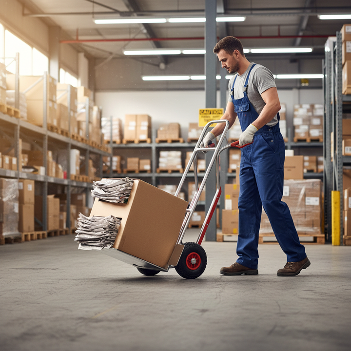 Heavy Duty Aluminium Dual Handle Sack Truck - 150kg Capacity - Front view