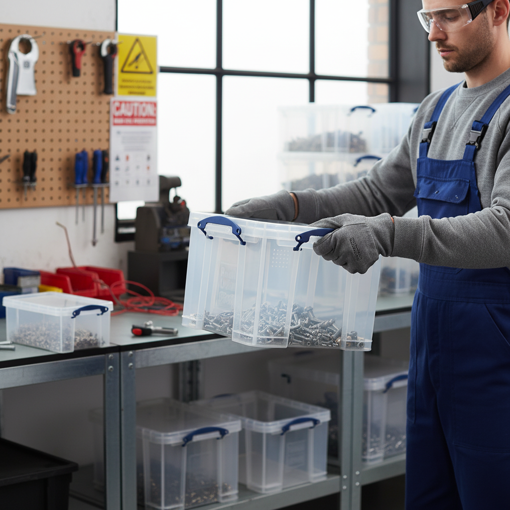 Premium Clear Storage Boxes - All Sizes Available - Front view