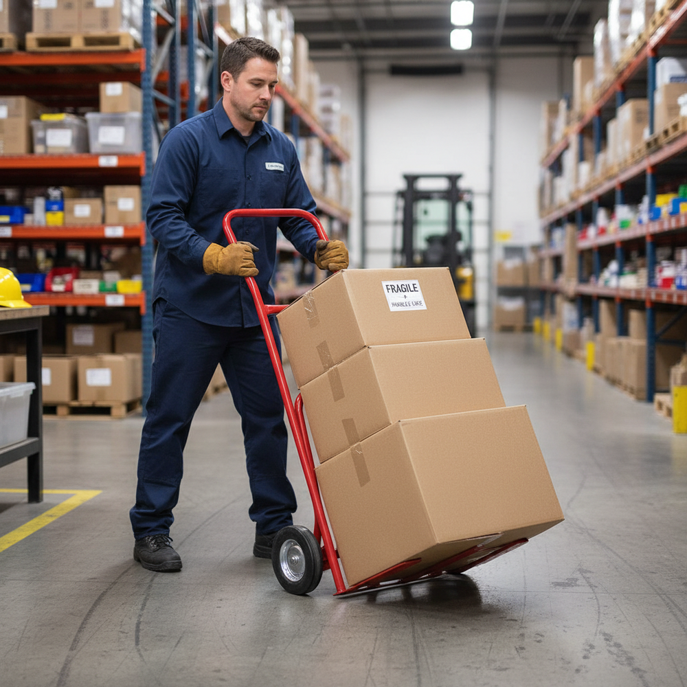 Heavy Duty Folding Toe Sack Truck - 90kg Load Capacity - Side view
