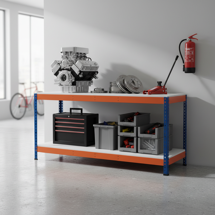 Heavy Duty Workbench - 915mm High - 800kg Capacity - Melamine Finish - Front view