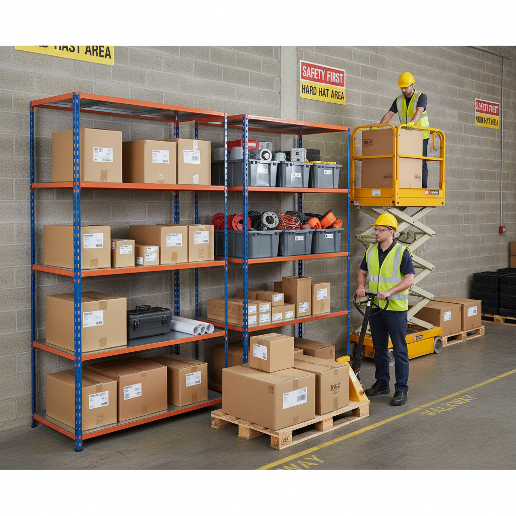 Heavy Duty Industrial Shelving - 3050mm High - 340kg Capacity - Steel - Side view