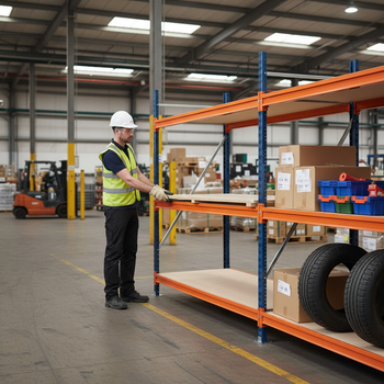 Heavy Duty Longspan Shelving Unit - 2500mm High - Blue & Orange