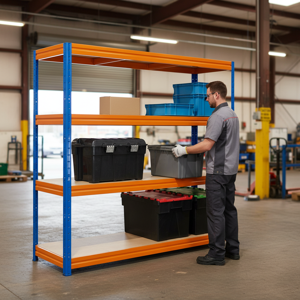 Professional Heavy Duty Industrial Shelving - 1770mm High - Supports up to 600kg - Front view