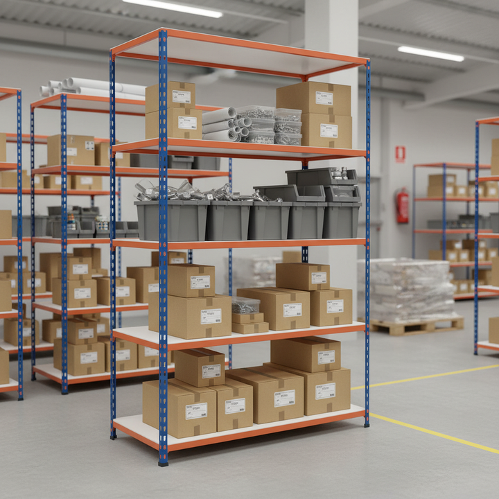 Premium Industrial Shelving - 1980mm High - 340kg Capacity - Melamine - Front view