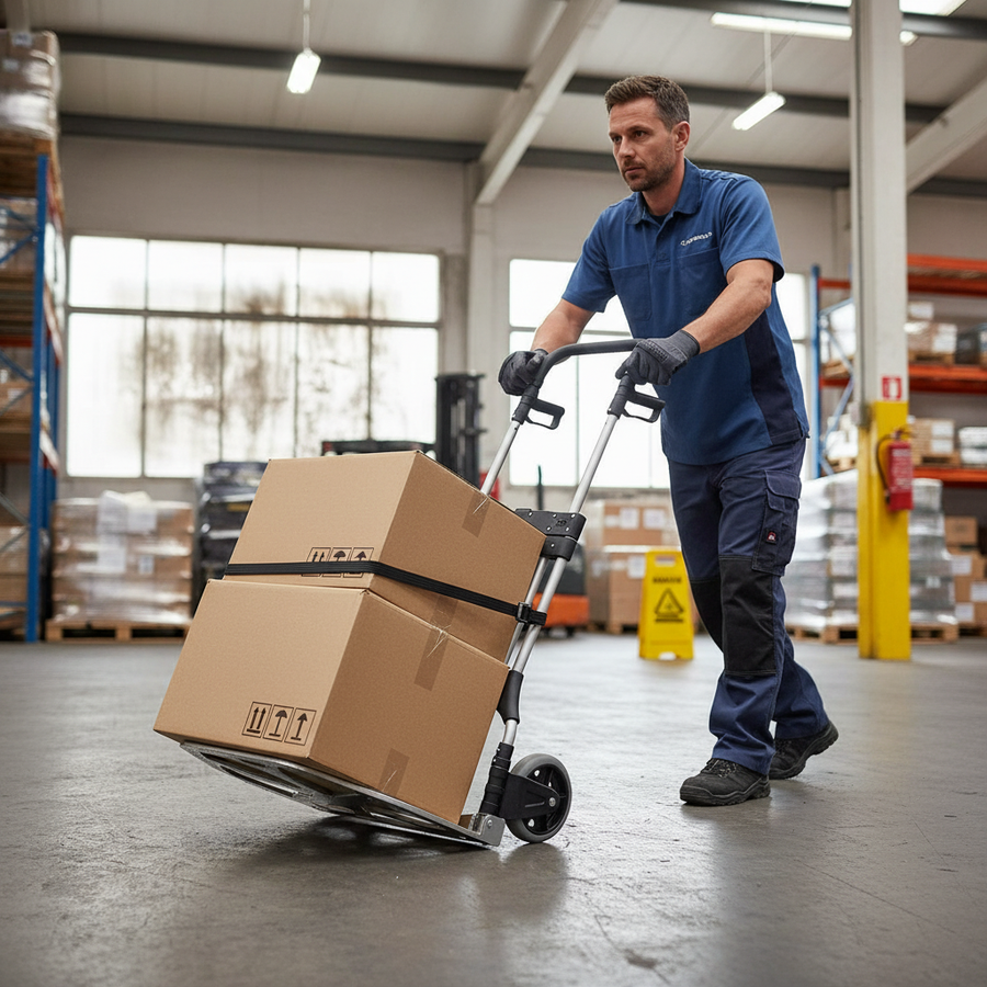 Heavy Duty Telescopic Folding Sack Truck - 200kg Capacity - Front view