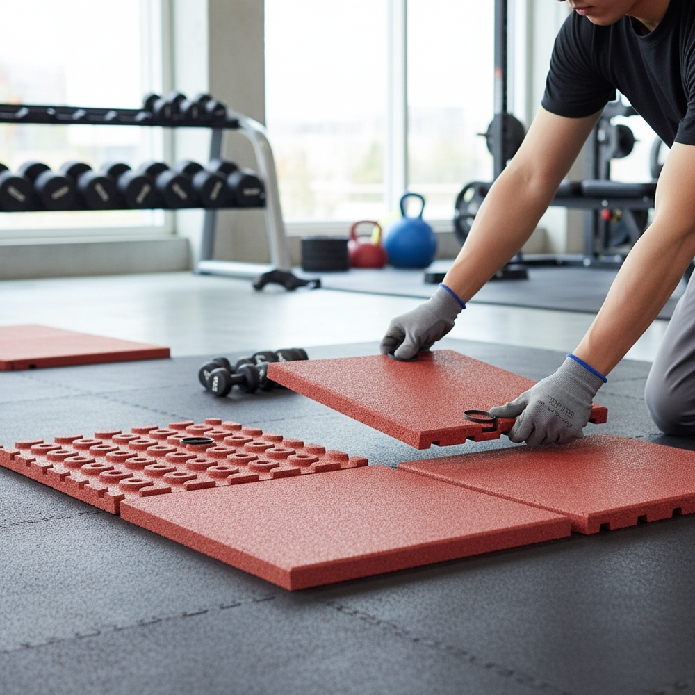 Pack of 20 Heavy Duty Gym Matting Ring Connectors for Secure Fit - Side view