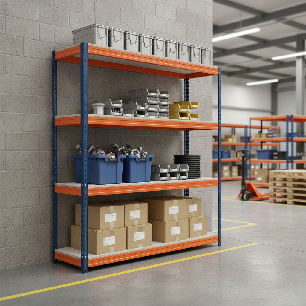 Premium Heavy Duty Industrial Shelving - 1800mm High - 500kg Load Capacity - Front view