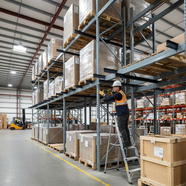 5x Heavy Duty Shelving Support Beams - Reinforcement for Shelving Units - Side view
